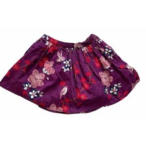 Tea Collection Purple Floral Skirt